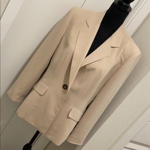 Tan blazer with button